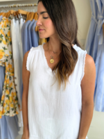 Seabreeze Gauze Tank - White
