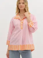 Entro Multi Print Stripe Top