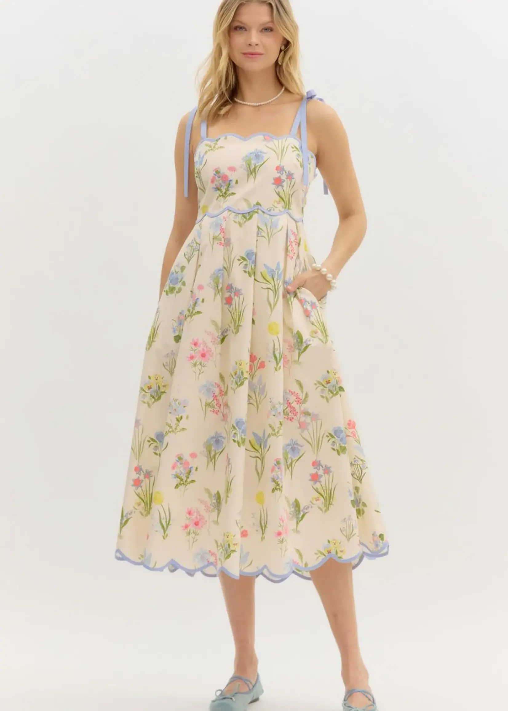 Entro Kia Floral Midi Dress