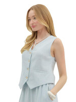 Entro Stripe Asymmetrical Vest