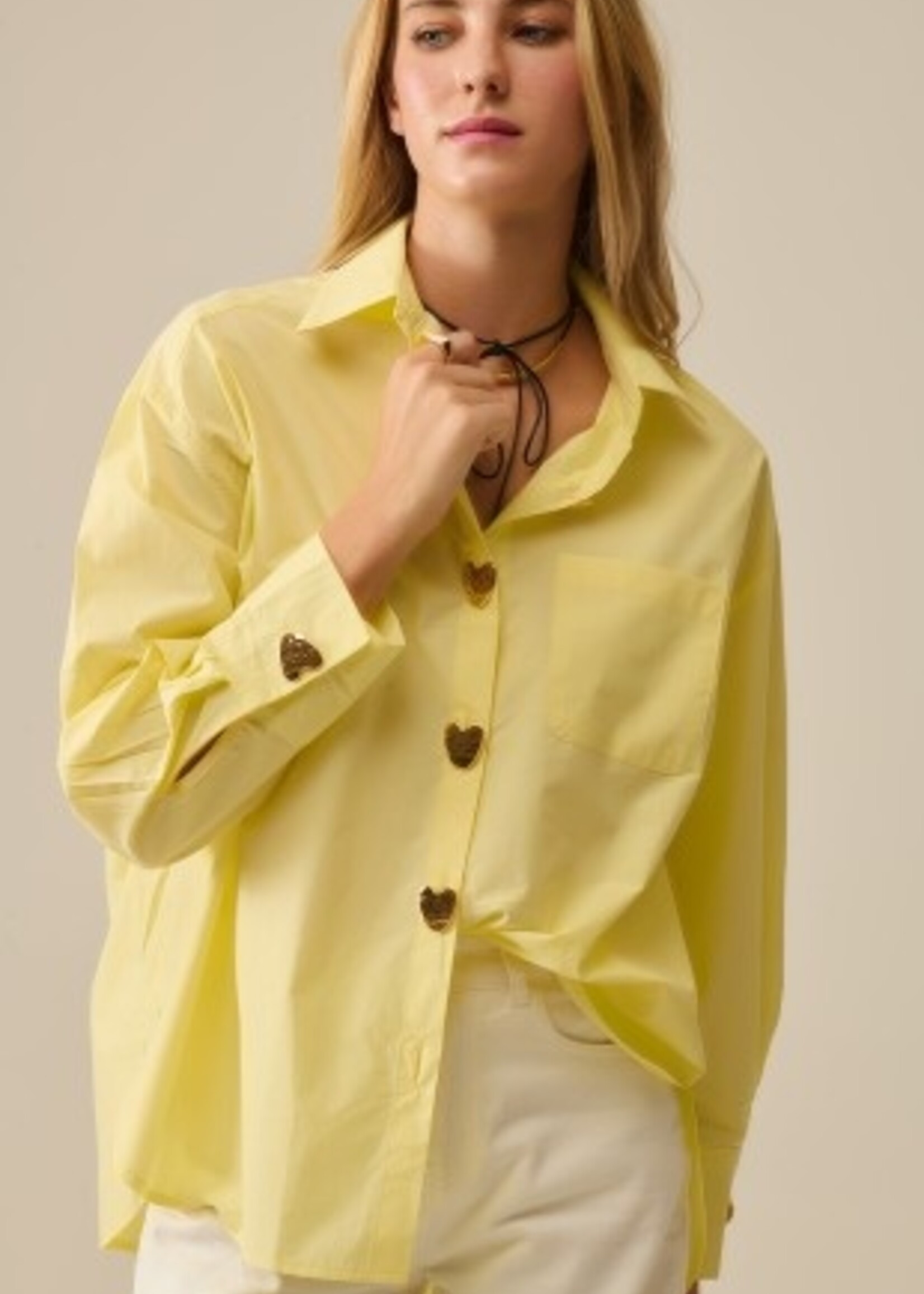 Q2 Yellow Button Down Shirt