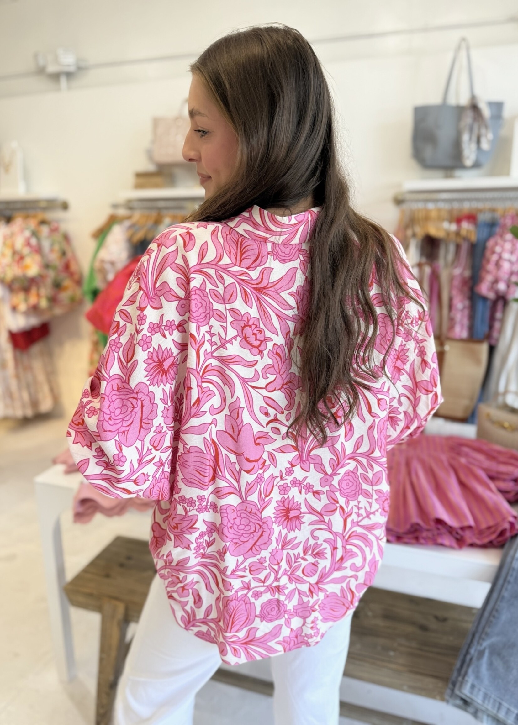 Floral Dolman Blouse