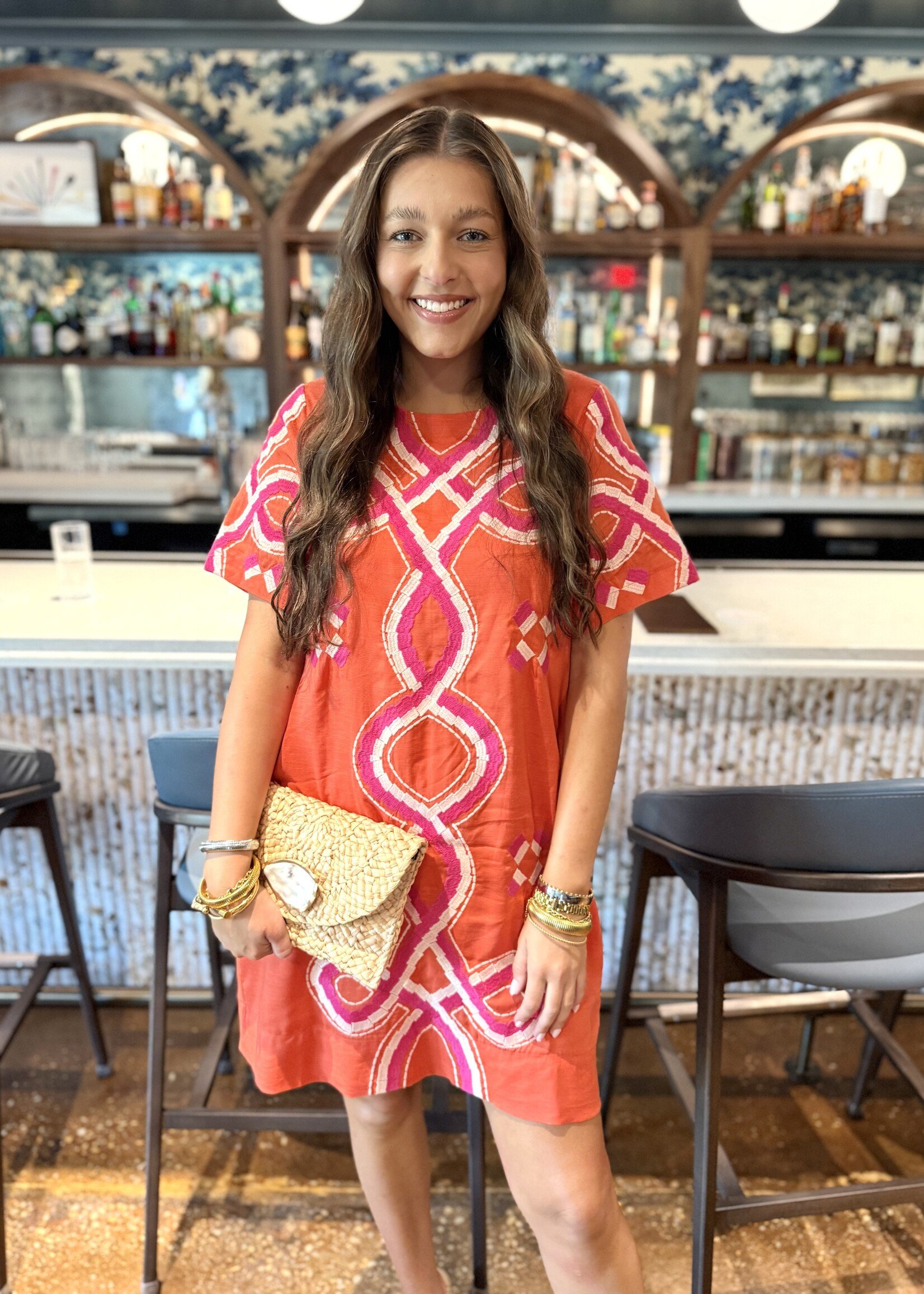 THML Trina Embroidered Dress