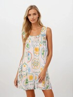Caramela Leeland Blue Floral Romper