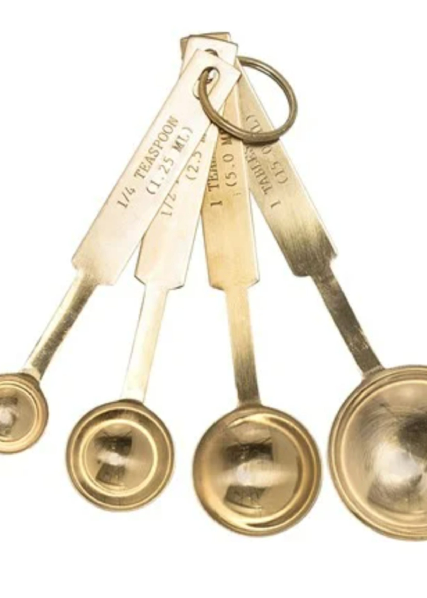 Gold Round Measuring Spoons (Set of 4)