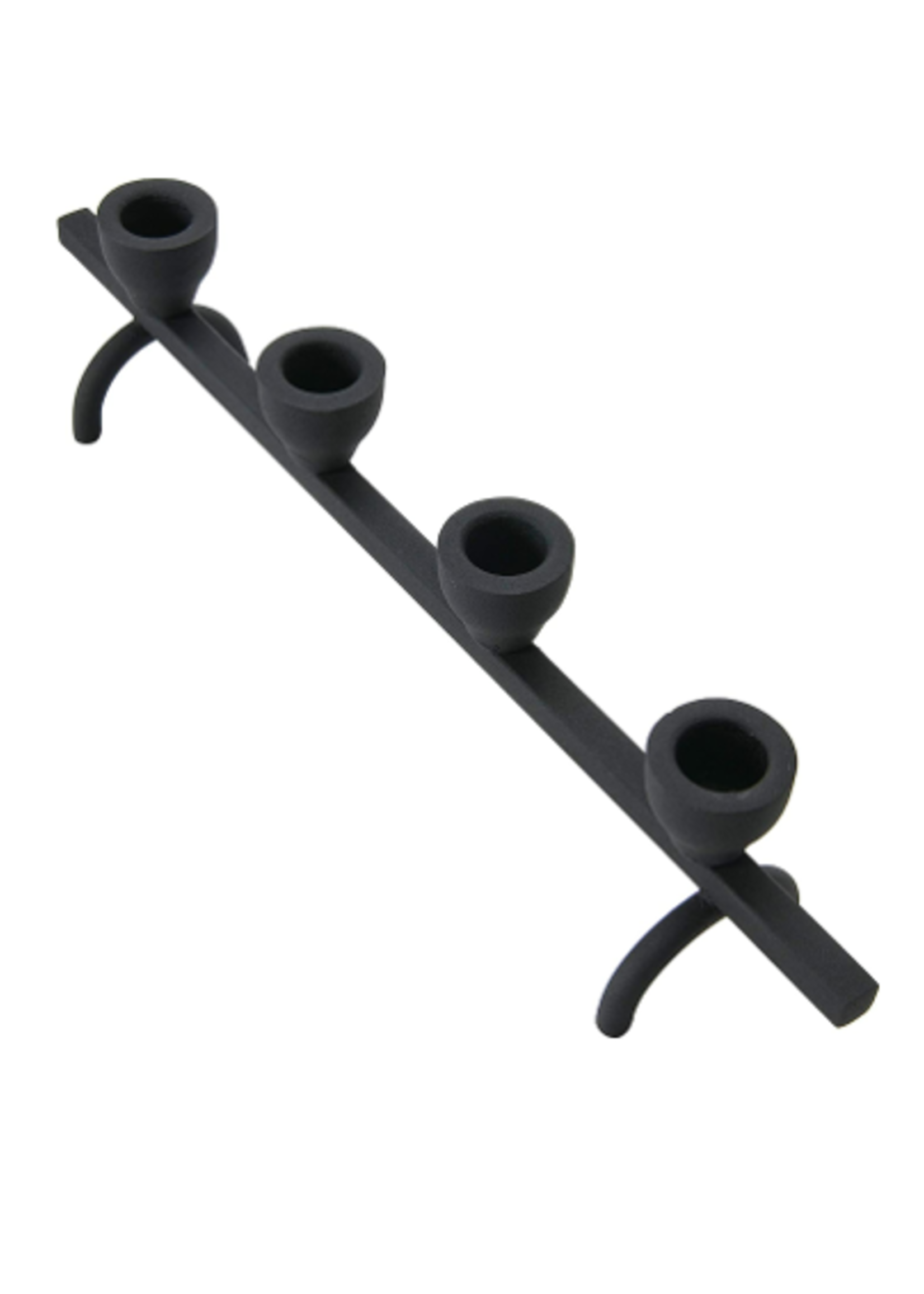 Black Raised Taper Candle Holder