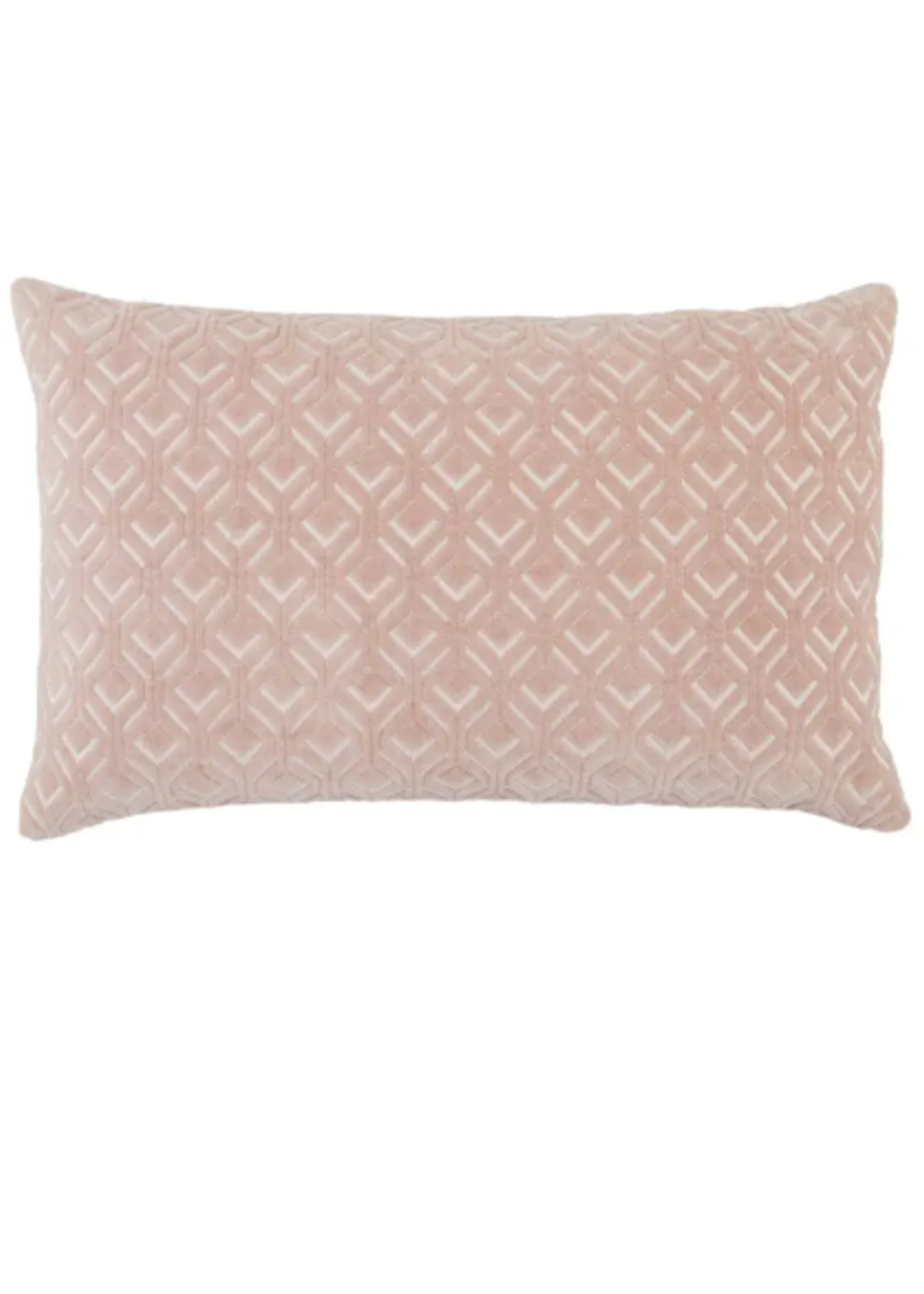 Blush Velvet Lattice Lumbar - 13''X21''