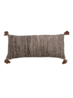 Brown & Grey Woven Lumbar Pillow- SALE