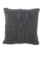 Black Stone Washed Pillow, Poly Fill 18"