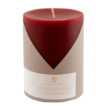 Northern Lights Crimson Pillar Candle 3x4"