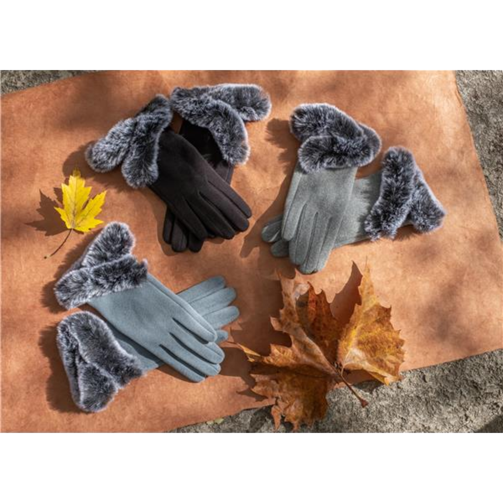 Victoria Leland Fur Cuff Gloves