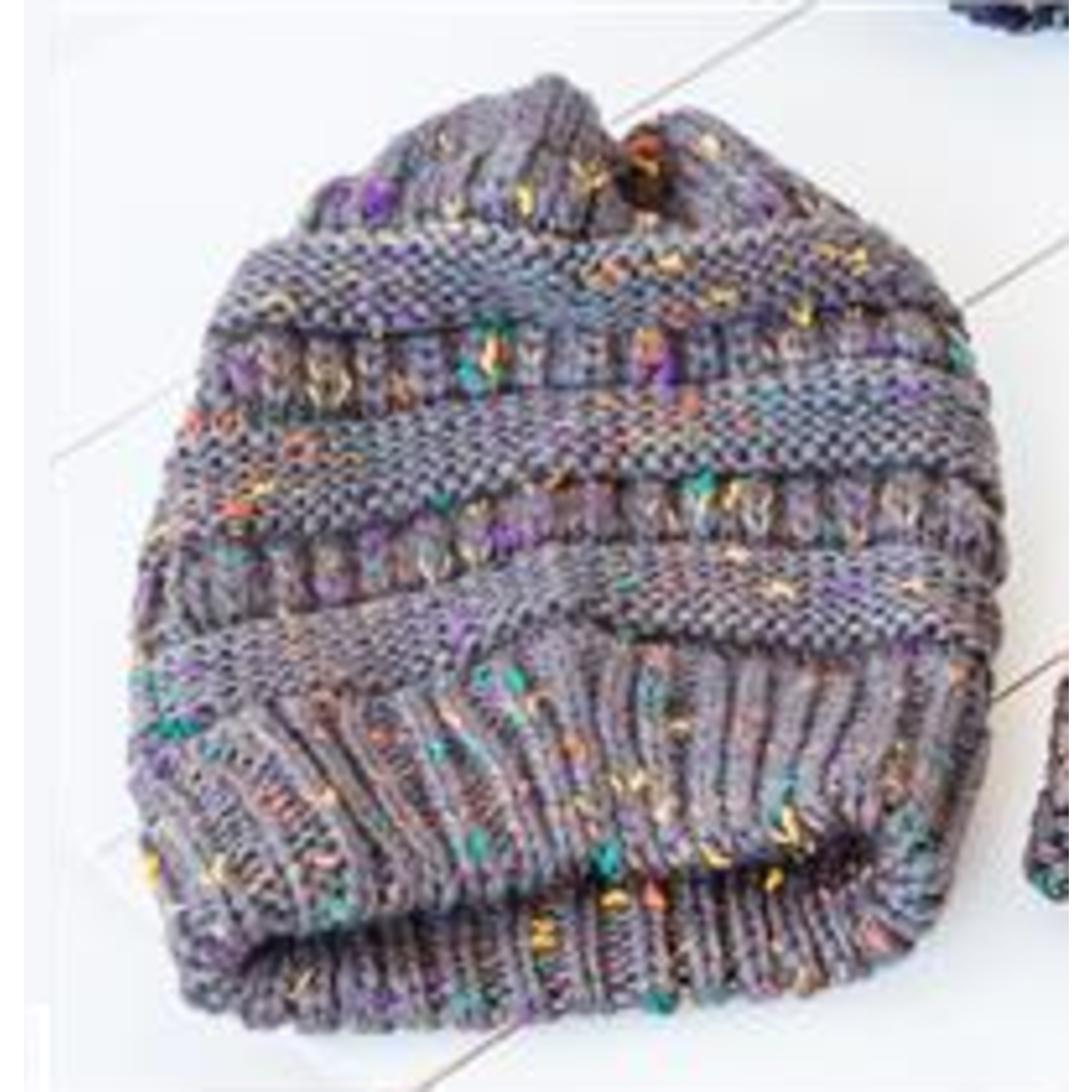 Victoria Leland Ponytail Knit Cap