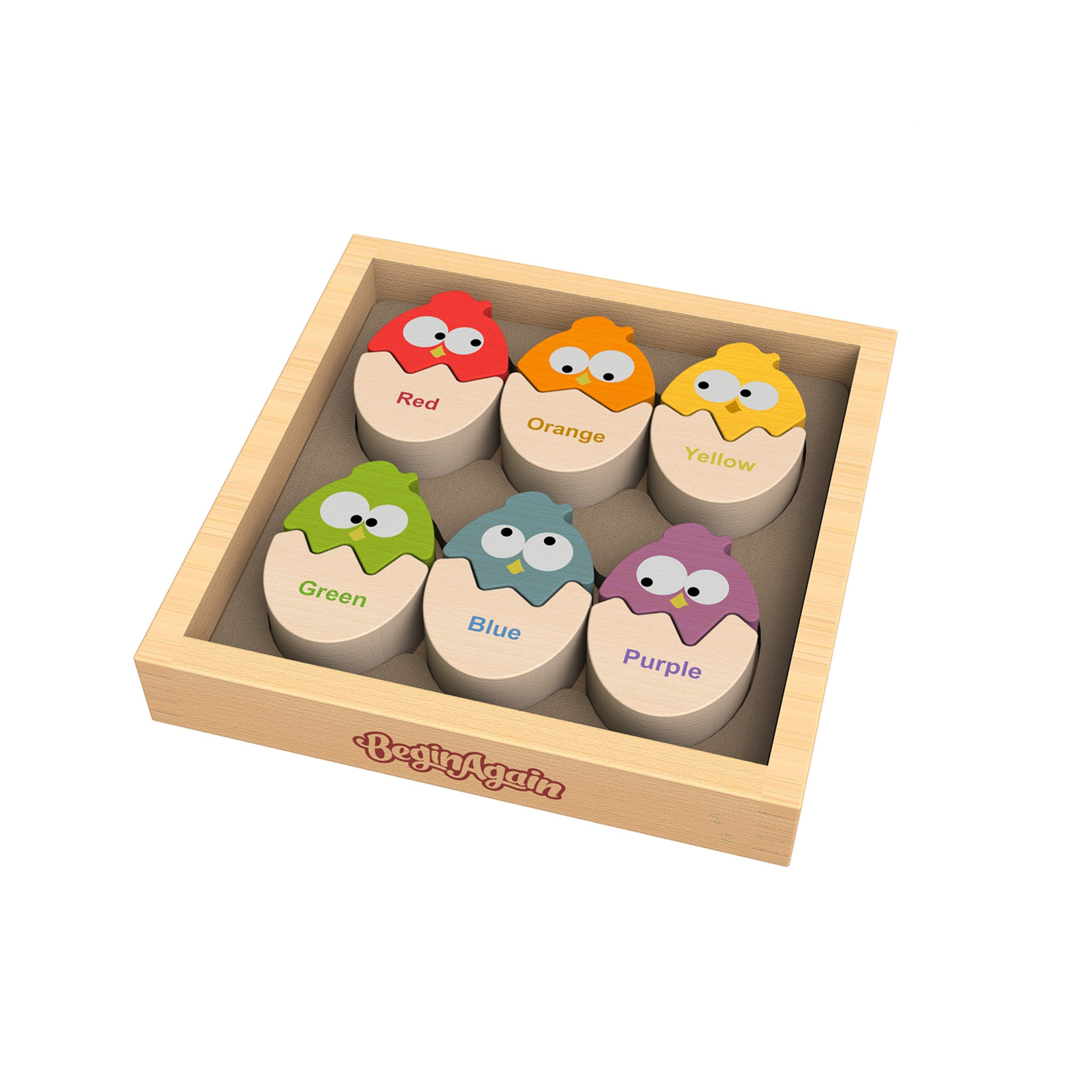 Begin Again Bilingual Eggs Wood Puzzle