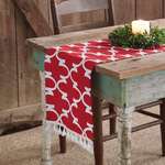 CTW Red Patterned Table Runner