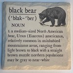 Mill Wood Black Bear Stone Coaster
