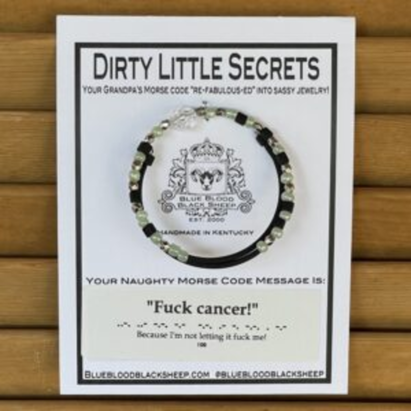 Blue Blood Black Sheep F! Cancer Bracelet