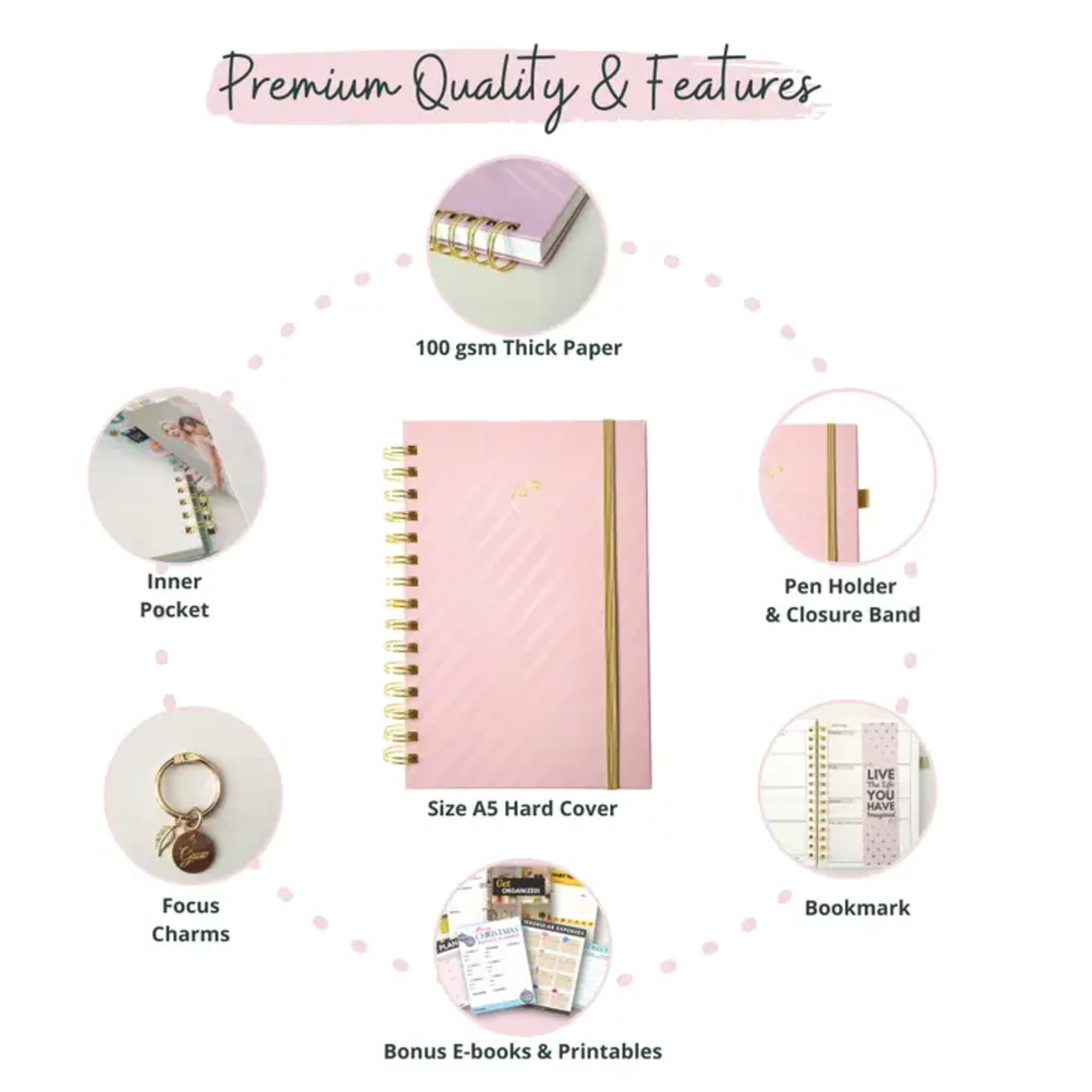 Life & Apples Weekly Planner, Pink