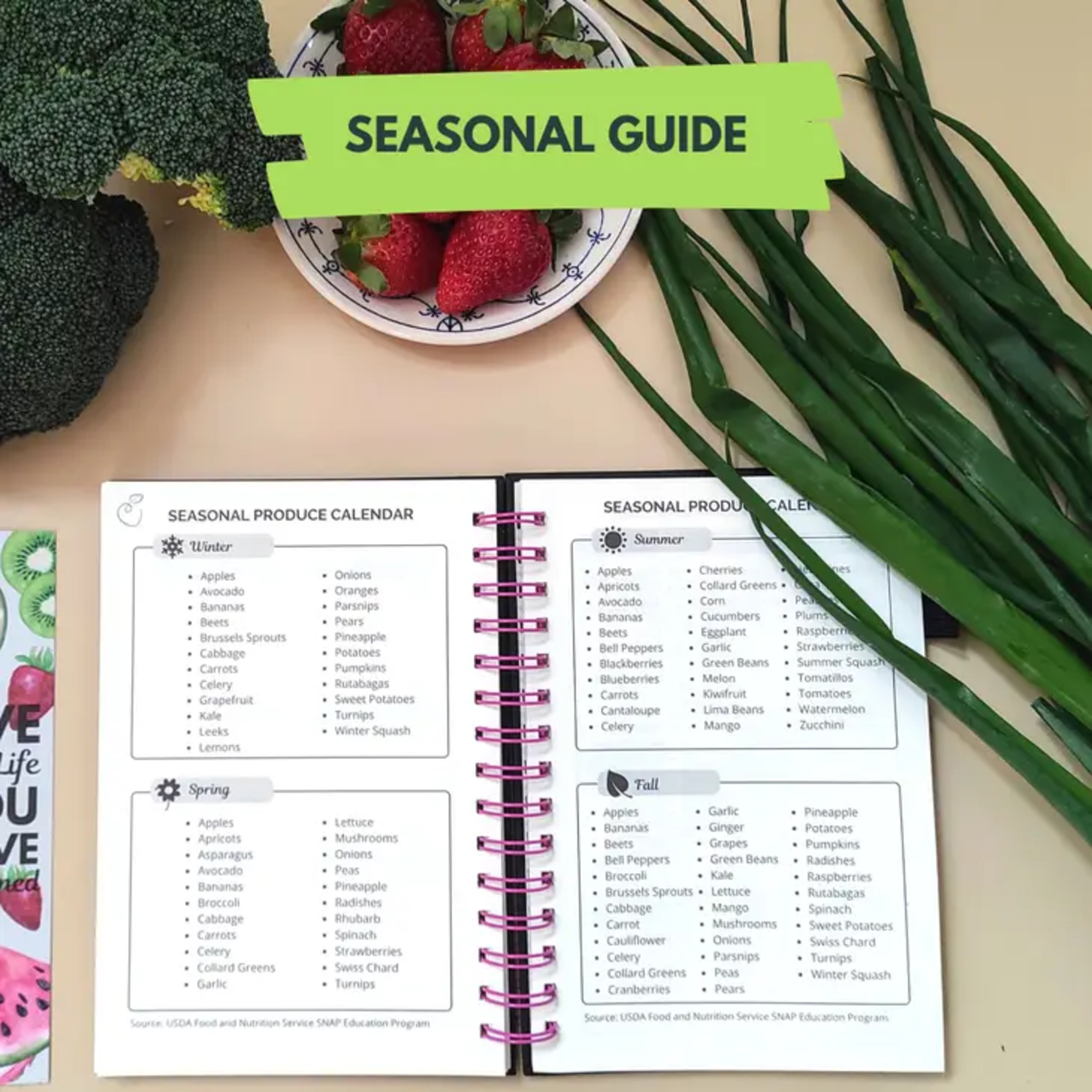 Life & Apples Meal Planner, Green