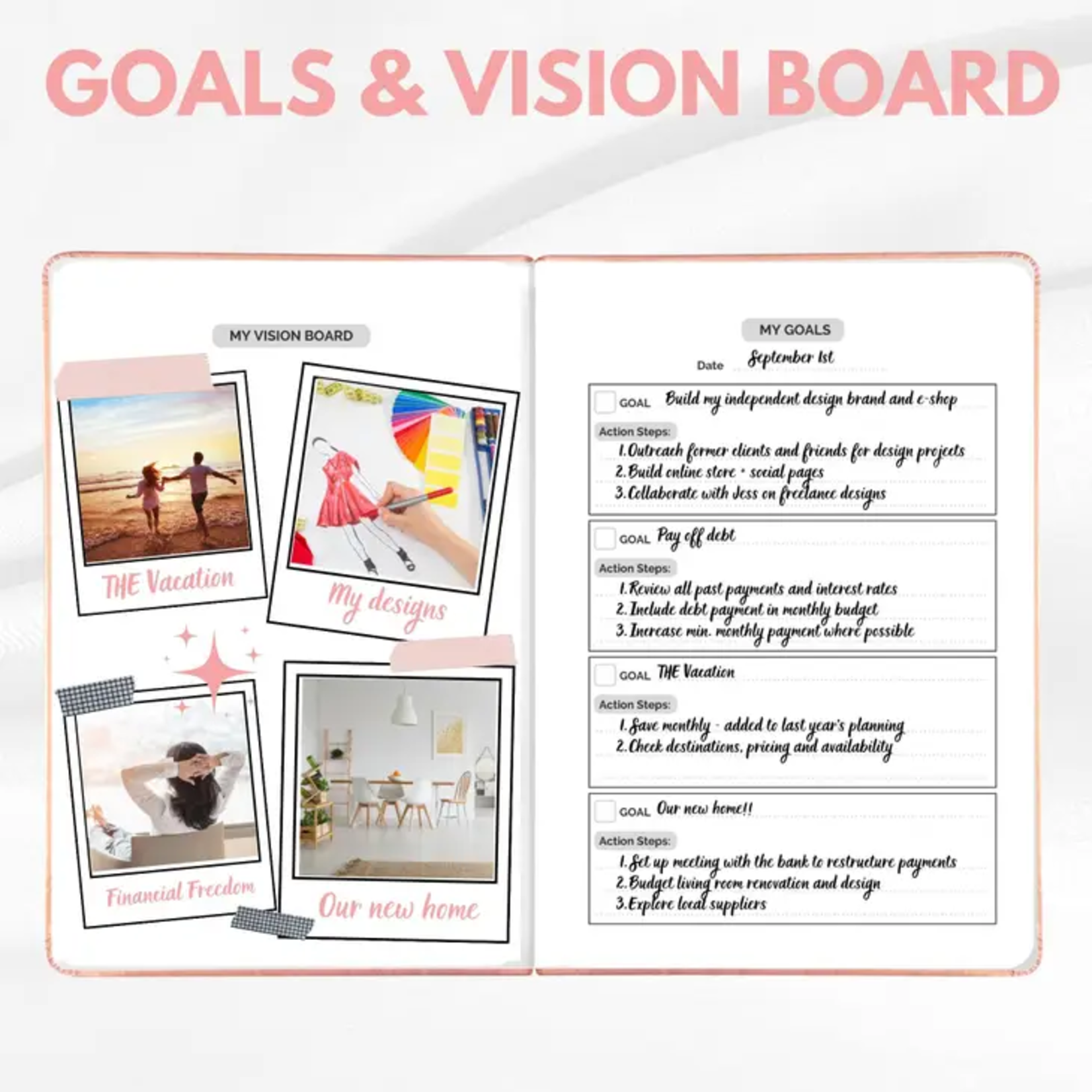 Life & Apples Budget Planner, Rose Gold