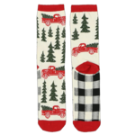 LazyOne Truck Plaid Socks