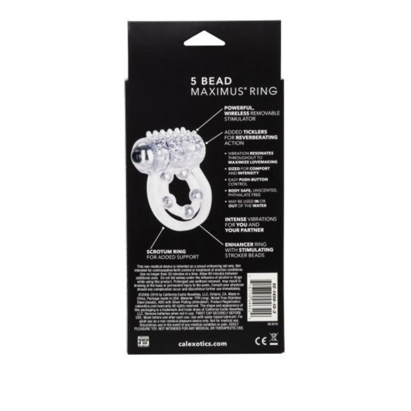 CALEXOTICS 5 BEAD MAXIMUS RING - CLEAR