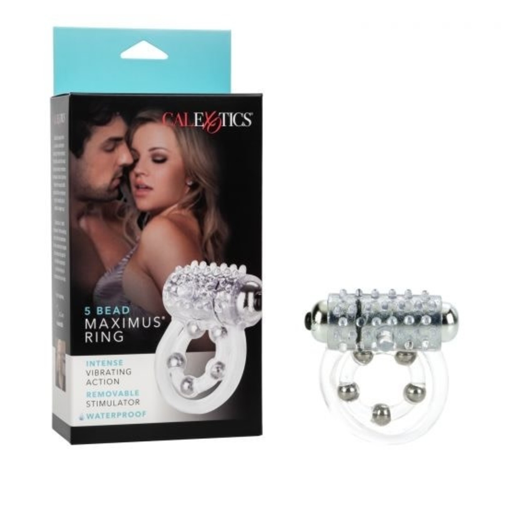 CALEXOTICS 5 BEAD MAXIMUS RING - CLEAR