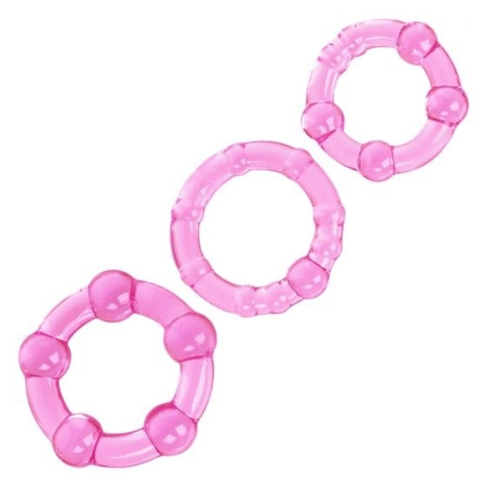 CALEXOTICS SILICONE ISLAND RINGS PINK