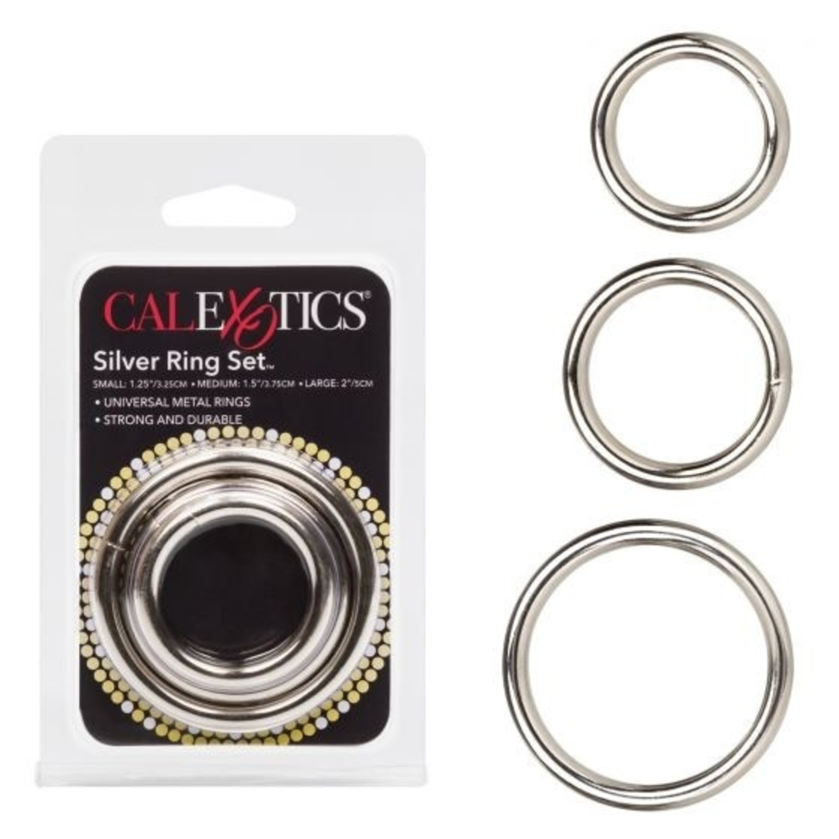 CALEXOTICS CAL EXOTICS SILVER RING SET