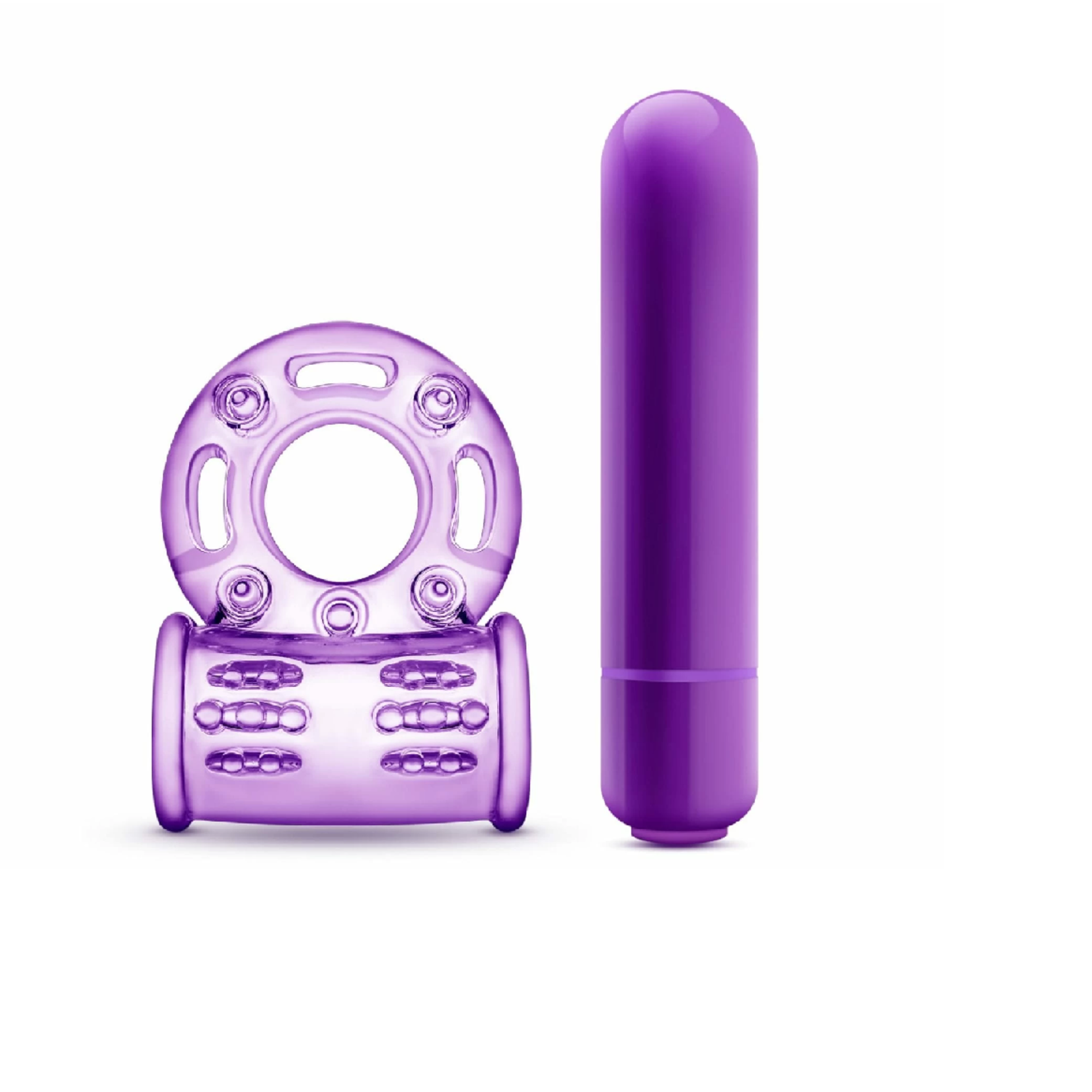BLUSH - PLAY WITH ME - COUPLES PLAY - VIBRATING COCK RING - PURPLE