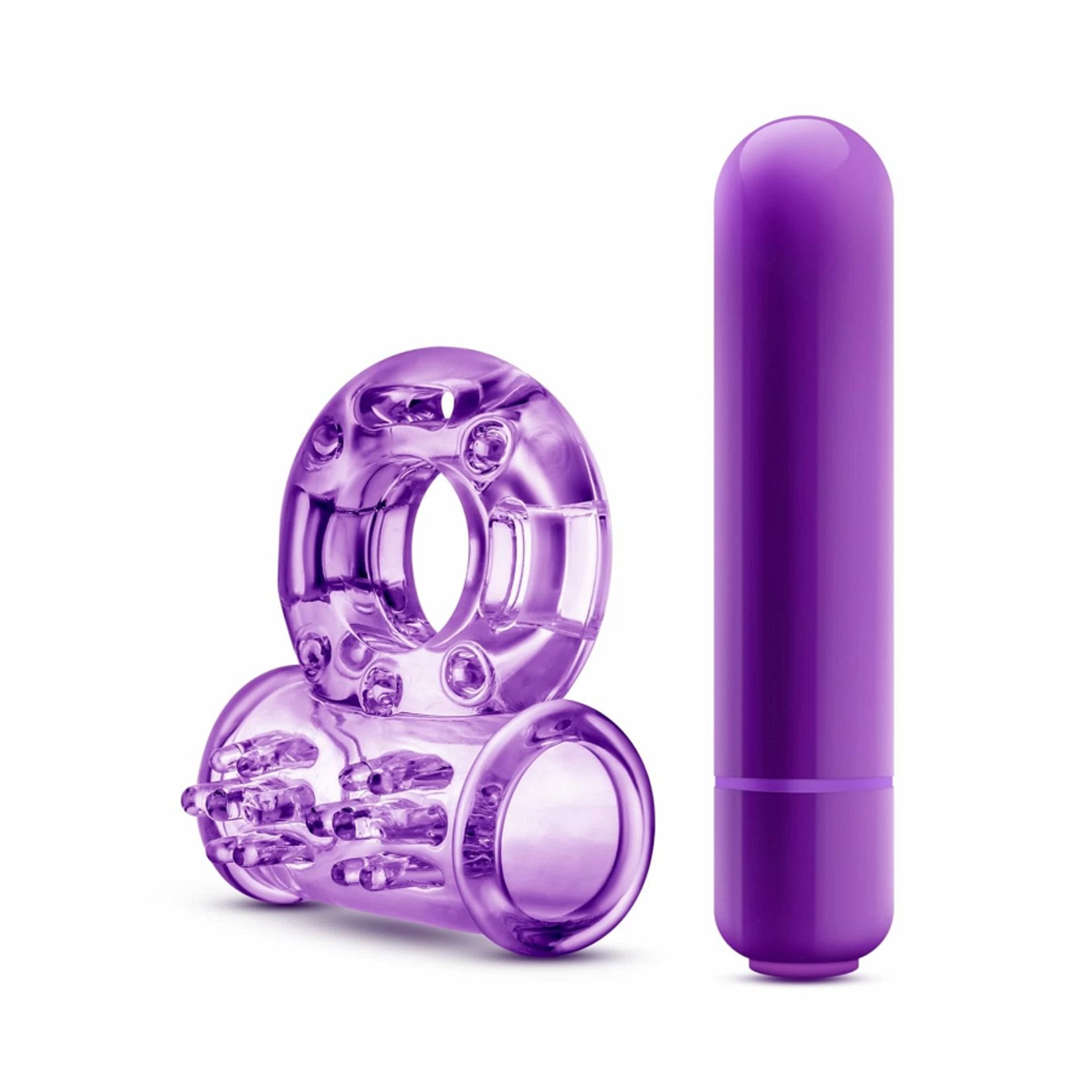 BLUSH - PLAY WITH ME - COUPLES PLAY - VIBRATING COCK RING - PURPLE