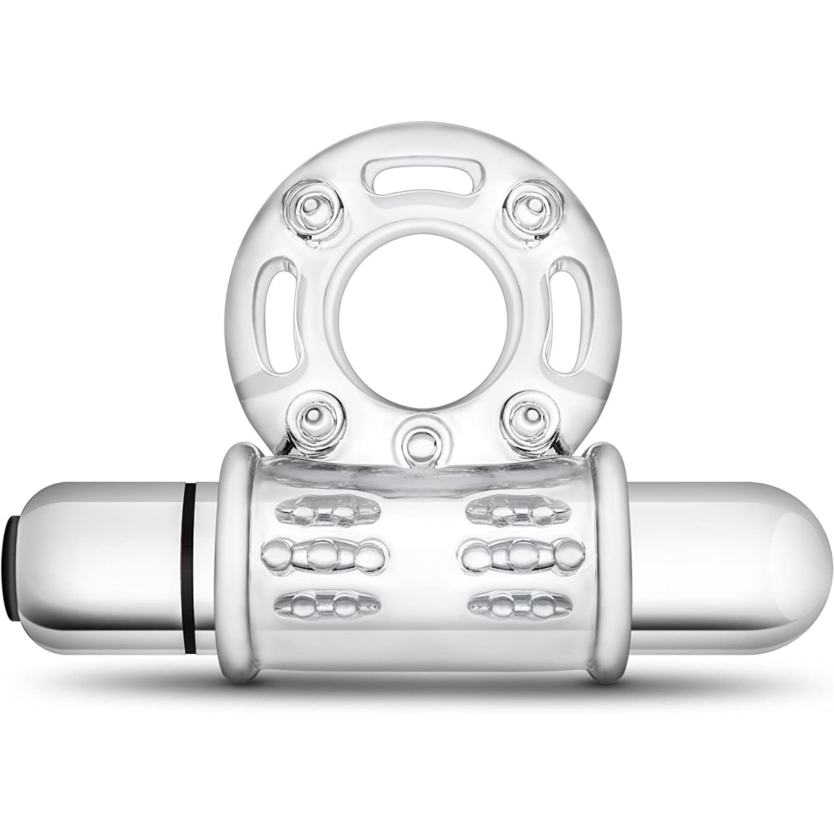 BLUSH BLUSH - STAY HARD - 10 FUNCTION VIBRATING MEGA BULL RING - CLEAR