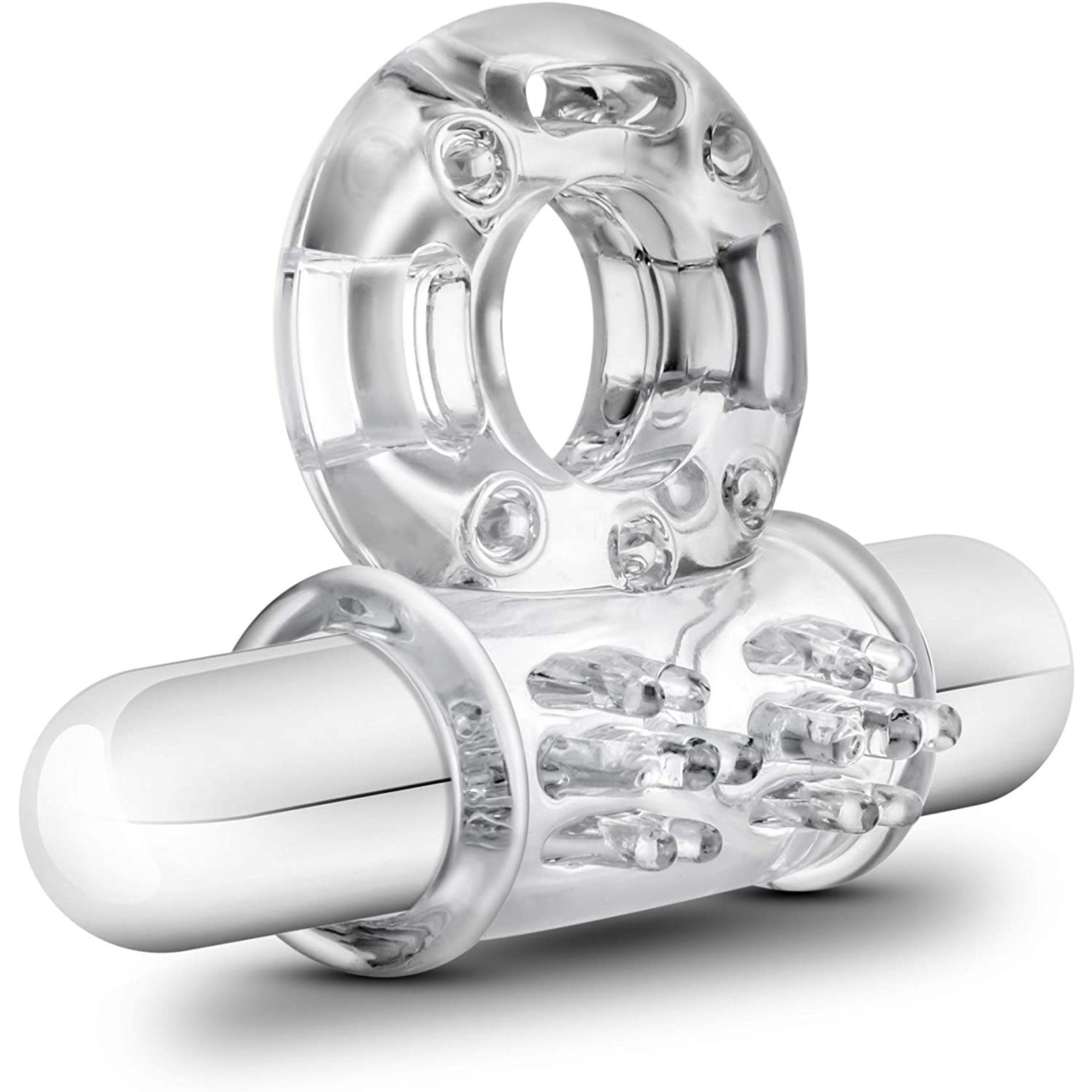 BLUSH BLUSH - STAY HARD - 10 FUNCTION VIBRATING MEGA BULL RING - CLEAR