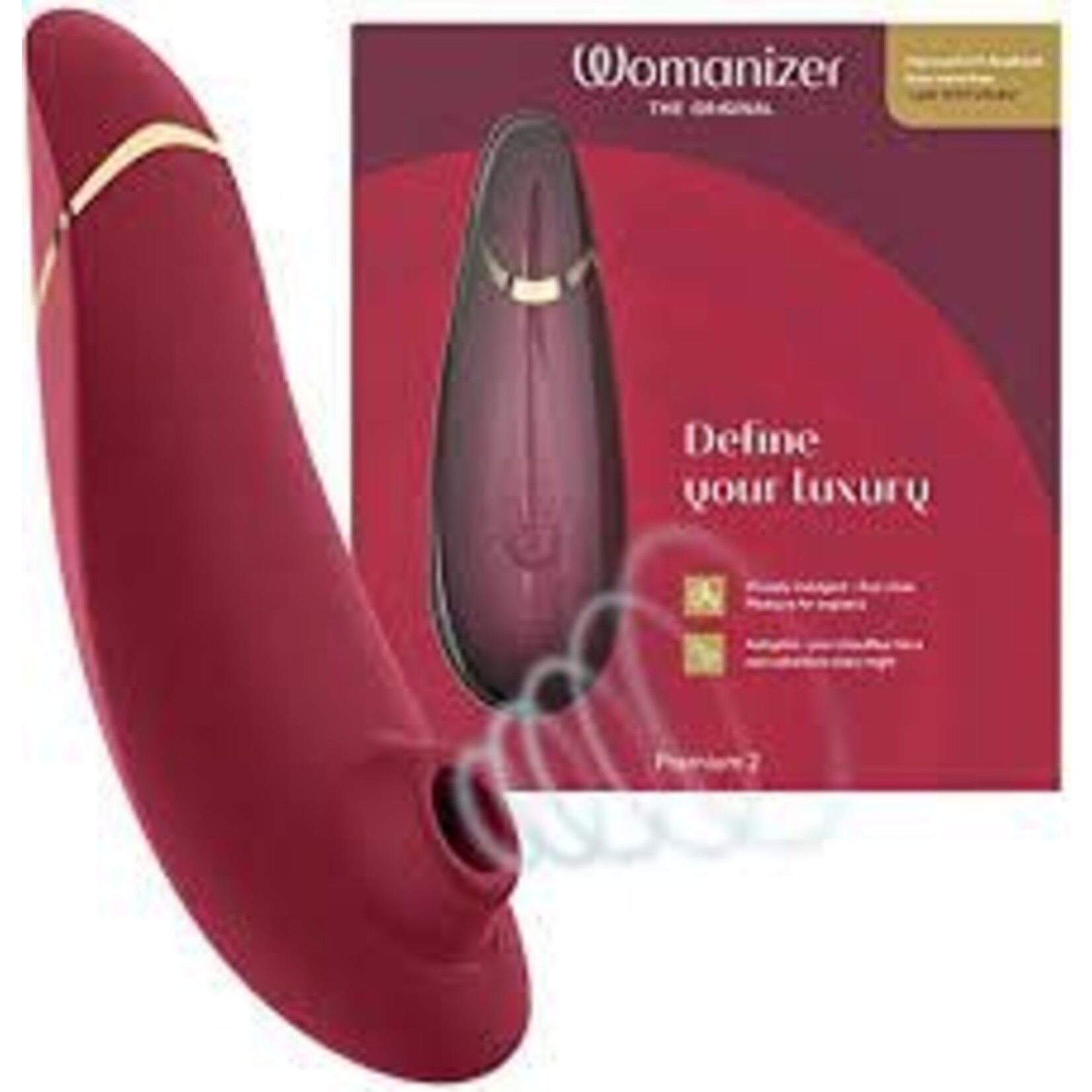 WOMANIZER WOMANIZER PREMIUM 2 - CLITORAL STIMULATOR - BORDEAUX