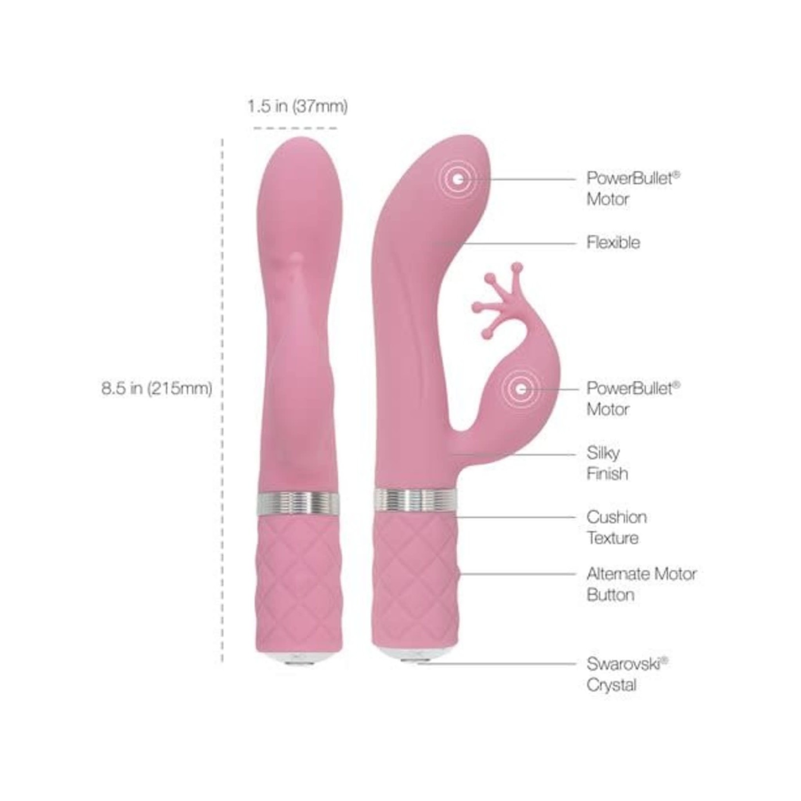 PILLOW TALK KINKY - DUAL MASSAGER - PINK