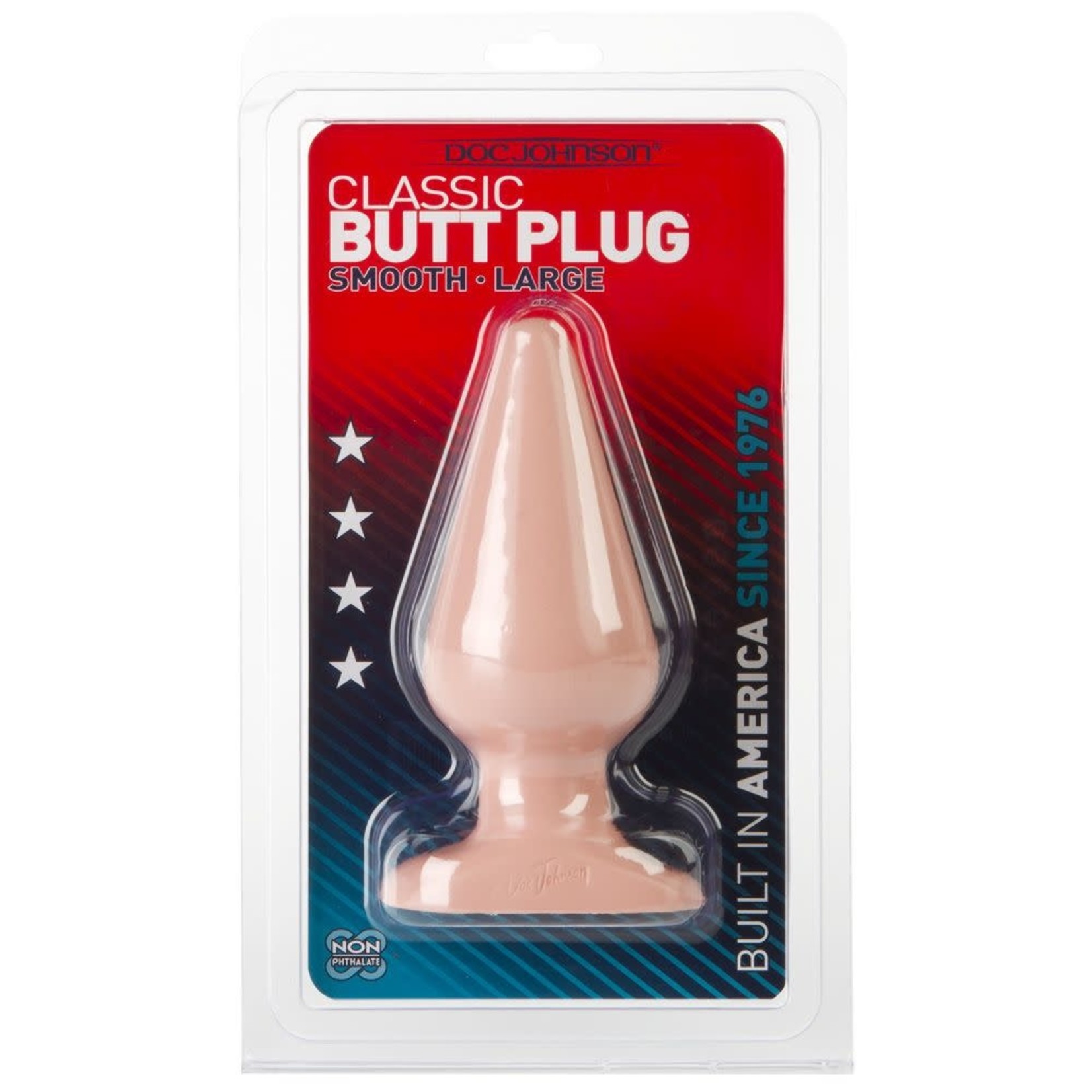 DOC JOHNSON CLASSIC BUTT PLUG LARGE WHITE