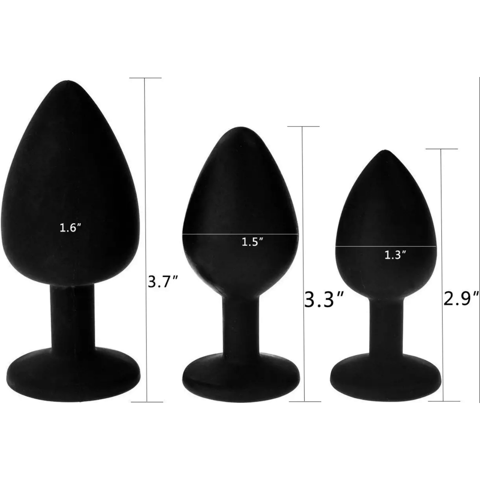SILICONE JEWEL PLUG - LARGE ASSORTED COLORS