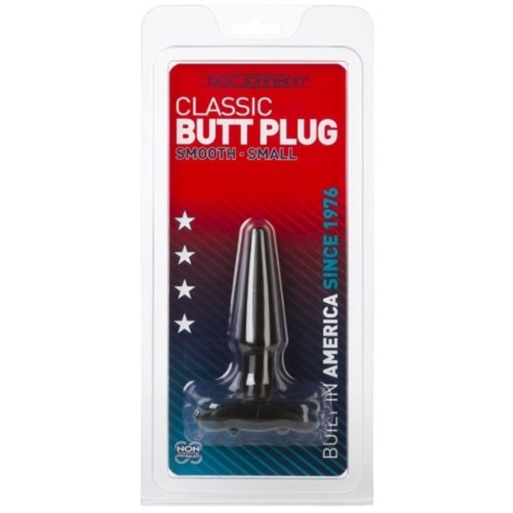 DOC JOHNSON CLASSIC BUTT PLUG SMOOTH SMALL BLACK