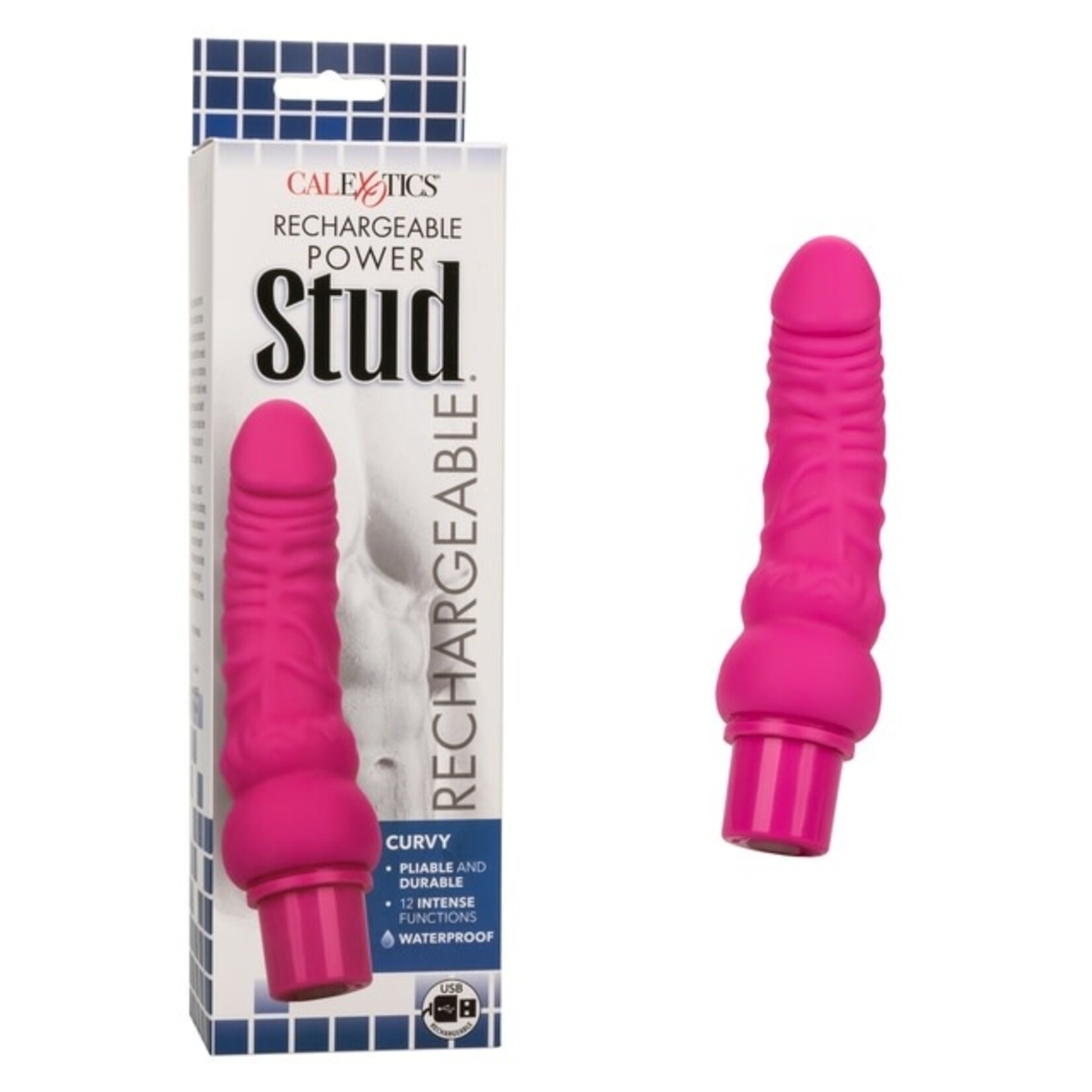 RECHARGEABLE POWER STUD CURVY - PINK