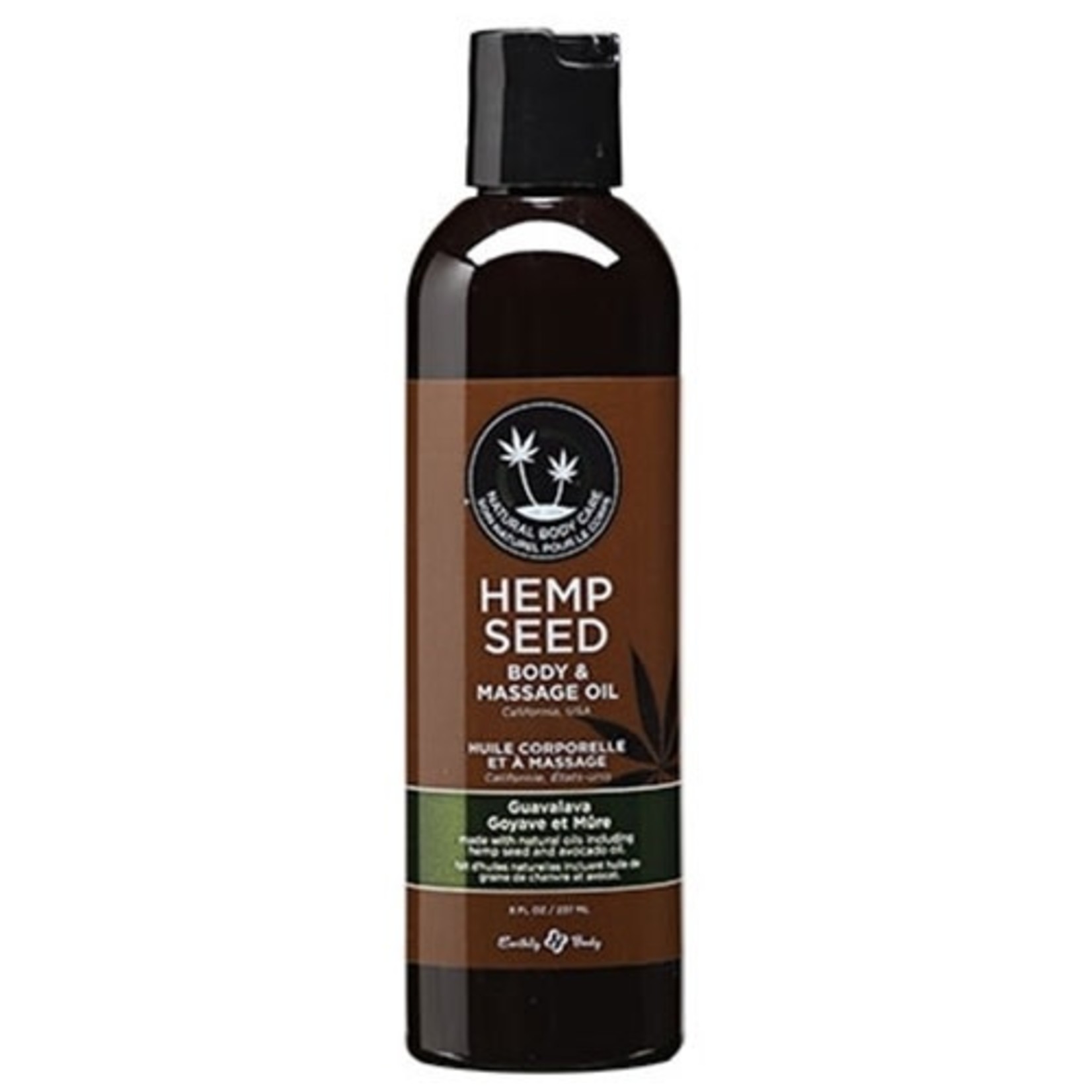 EARTHLY BODY EARTHLY BODY - HEMP SEED MASSAGE OIL 8OZ. GUAVALAVA (03260)