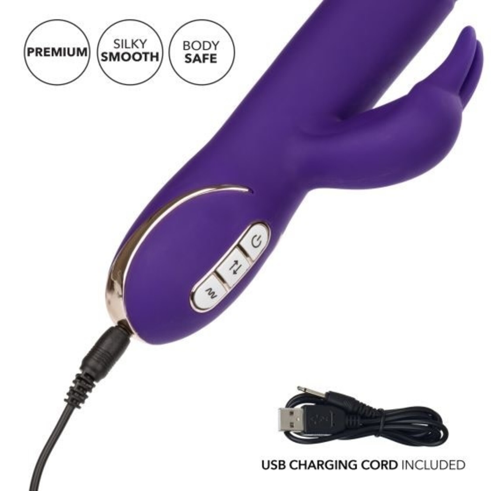 CALEXOTICS JACK RABBIT SIGNATURE SILICONE THRUSTING RABBIT PURPLE
