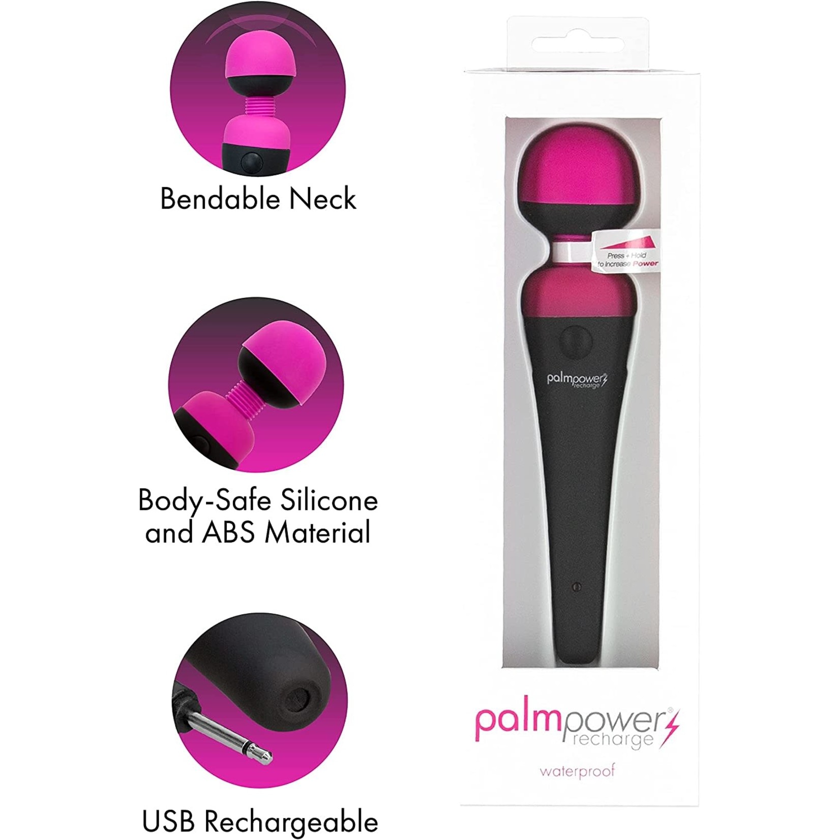 PALMPOWER RECHARGE MASSAGER PINK