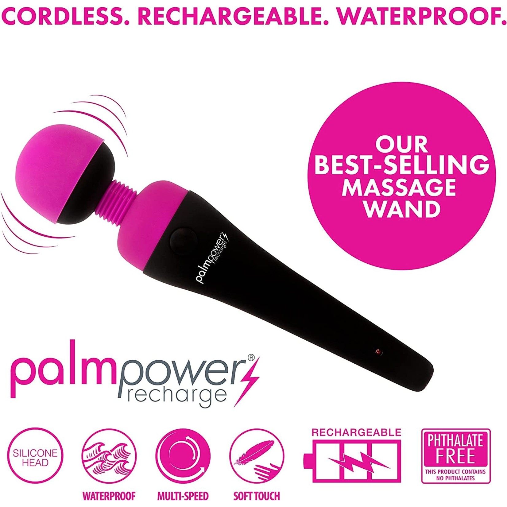 PALMPOWER RECHARGE MASSAGER PINK
