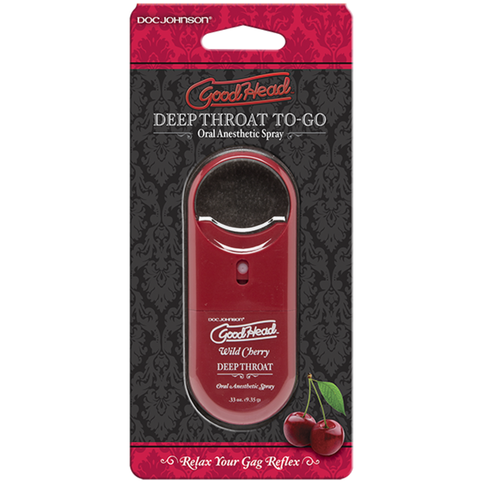 DOC JOHNSON GOODHEAD DEEP THROAT SPRAY TO- GO CHERRY