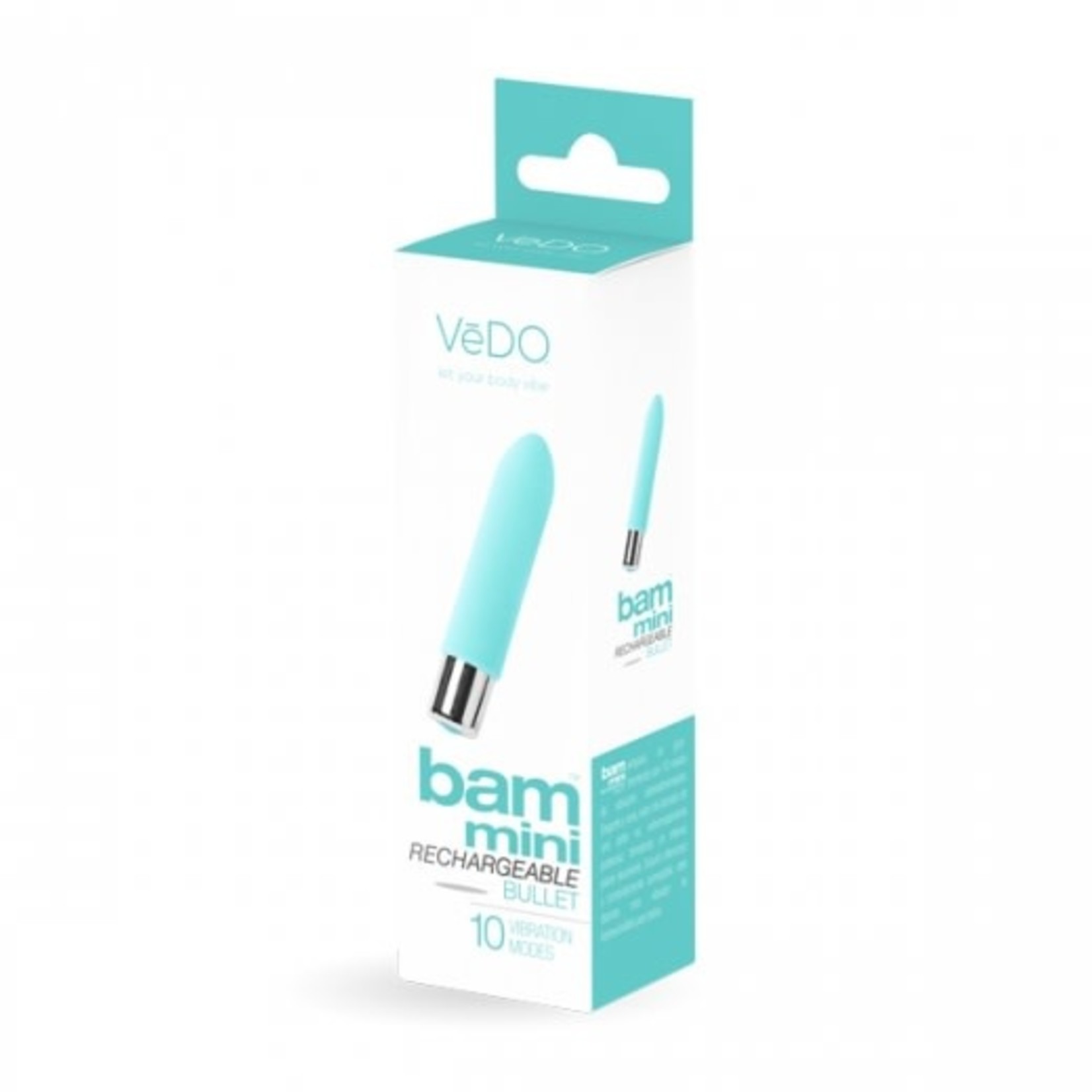 VEDO VEDO - BAM MINI RECHARGEABLE BULLET VIBE TEASE ME TURQUOISE