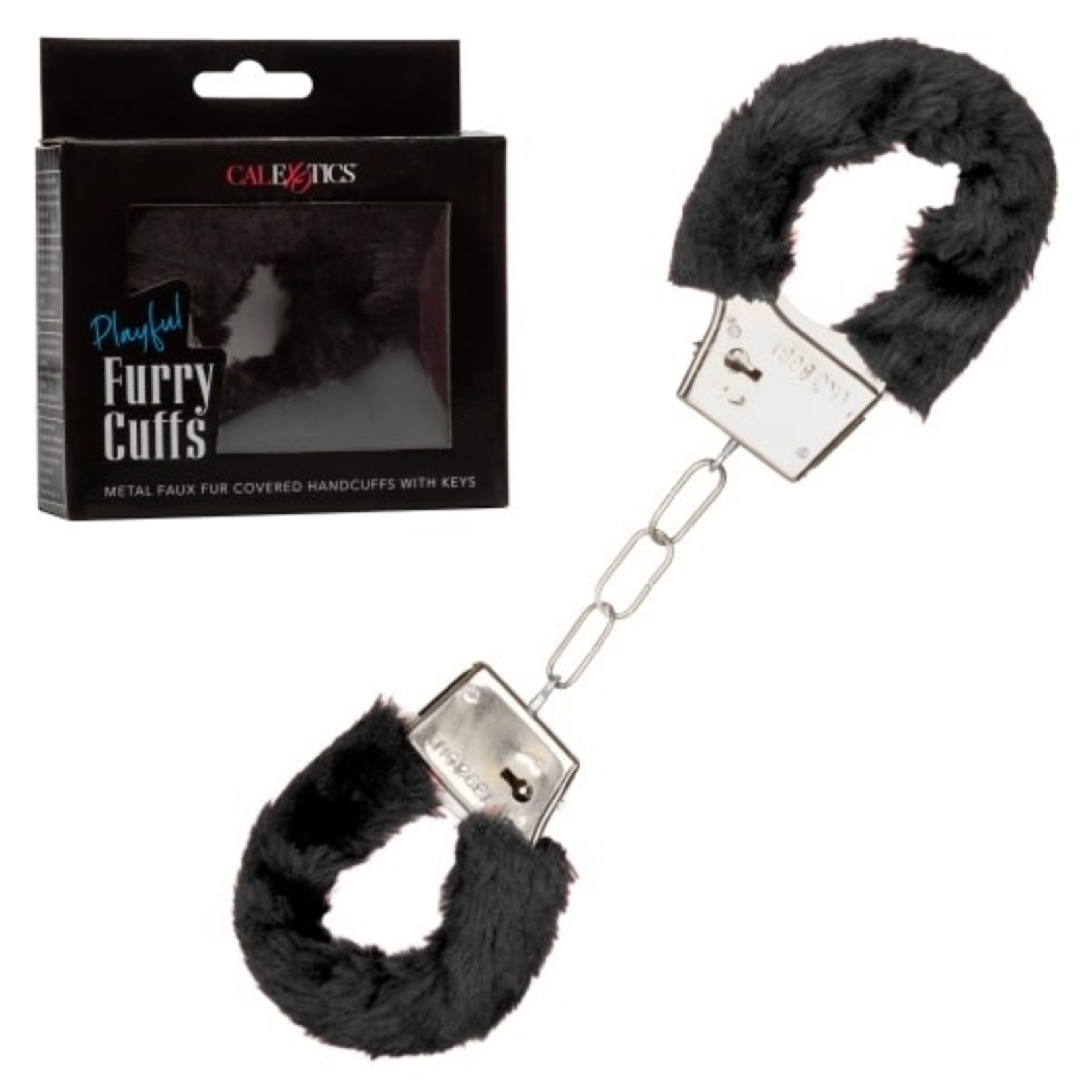 CALEXOTICS PLAYFUL FURRY CUFFS - BLACK