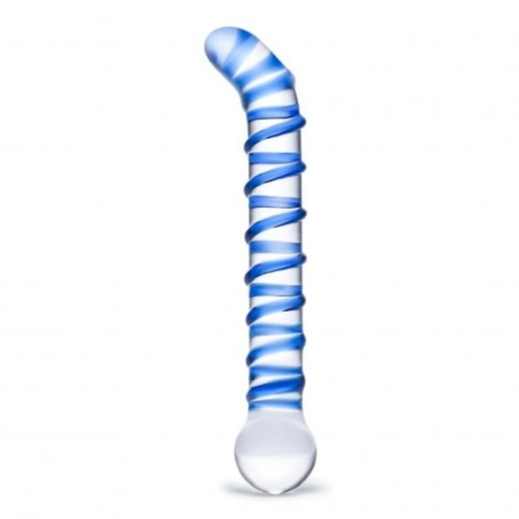 GLAS MR. SWIRLY 6.5 INCH G-SPOT GLASS DILDO