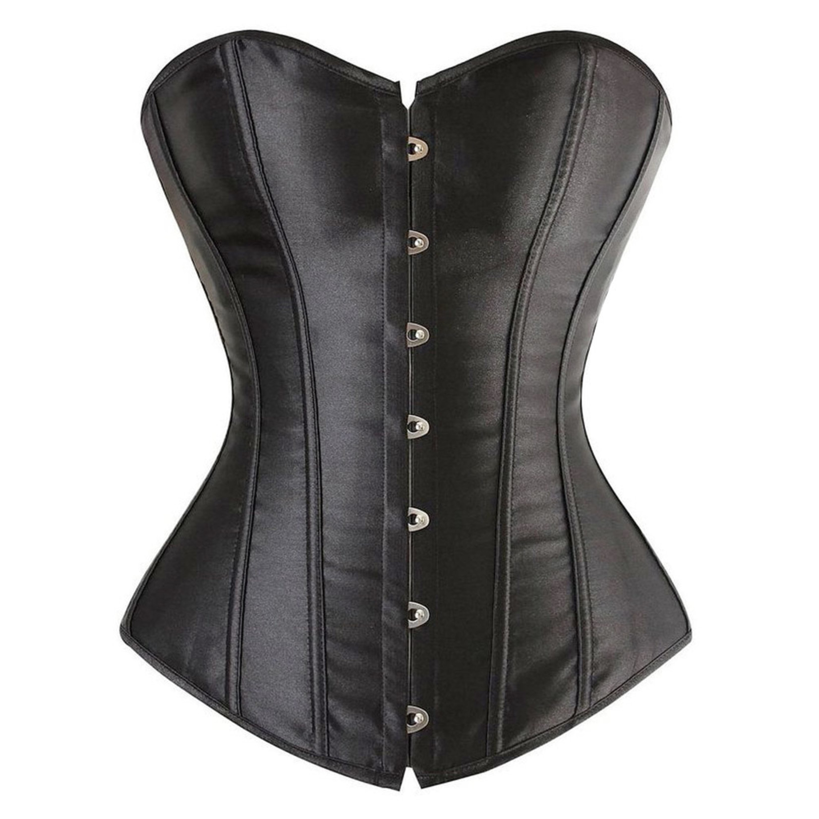 SATIN CORSET BLACK MEDIUM