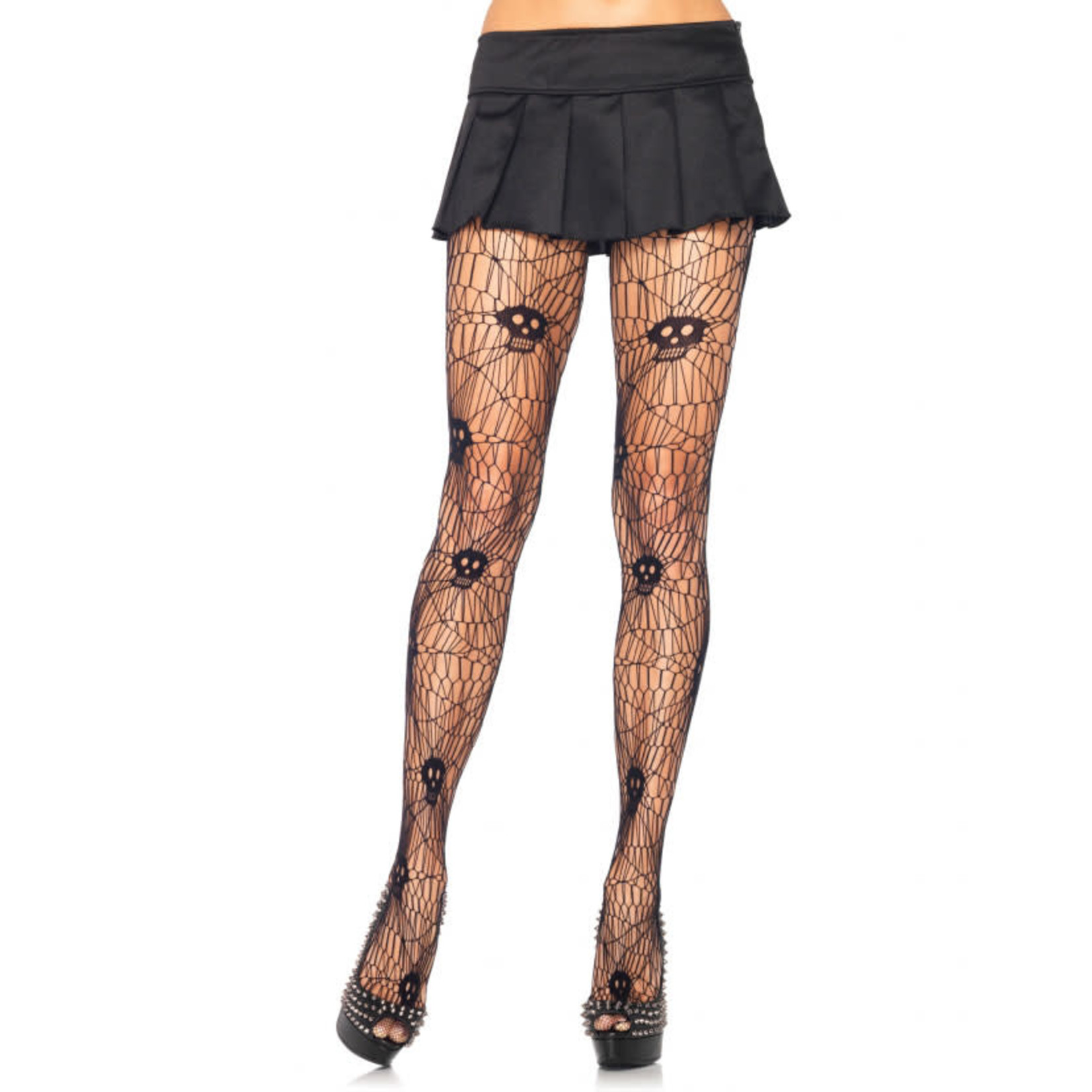 SKULL SPIDER NET WEB TIGHTS O/S