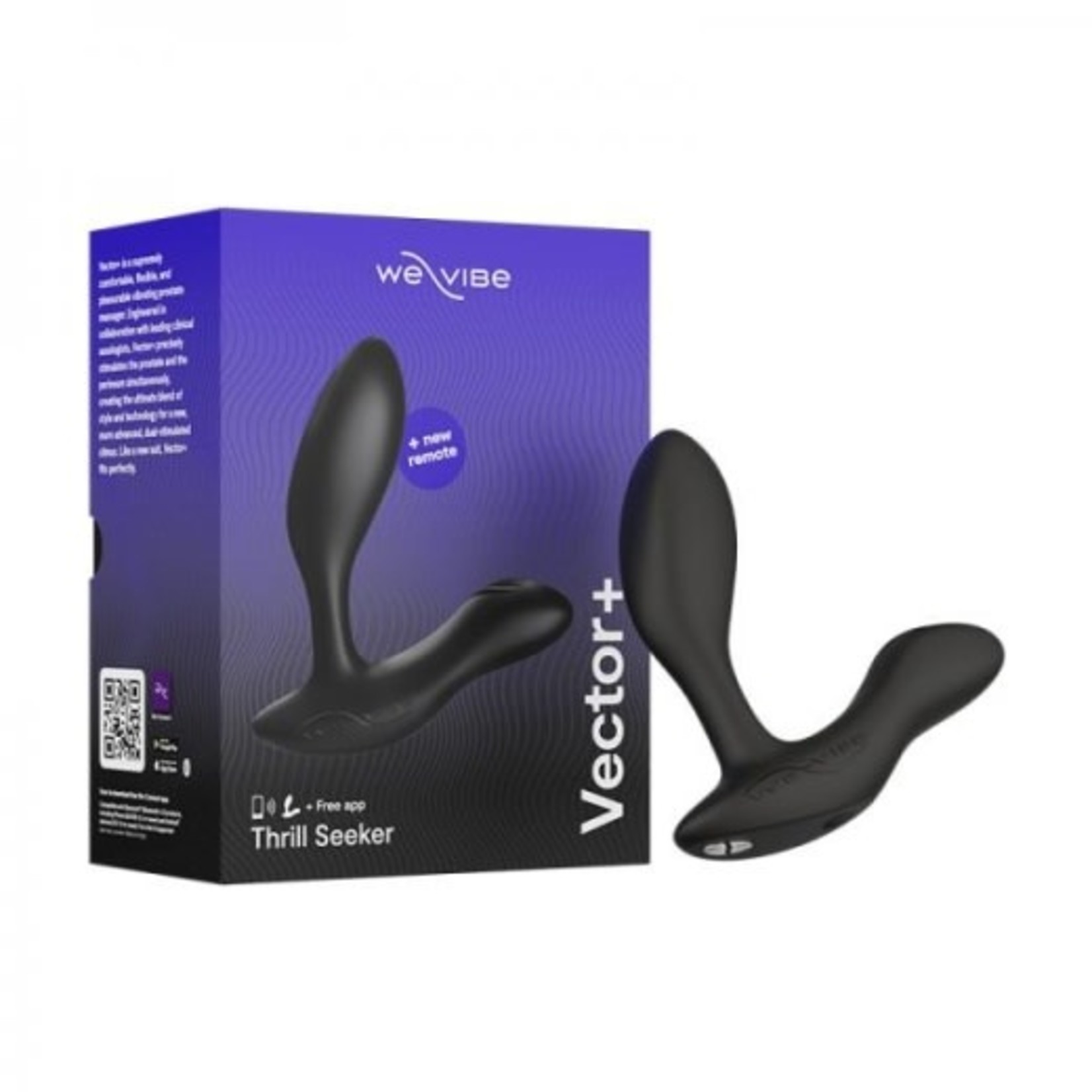 WE-VIBE WE-VIBE VECTOR+ - VIBRATING PROSTATE MASSAGER - CHARCOAL BLACK