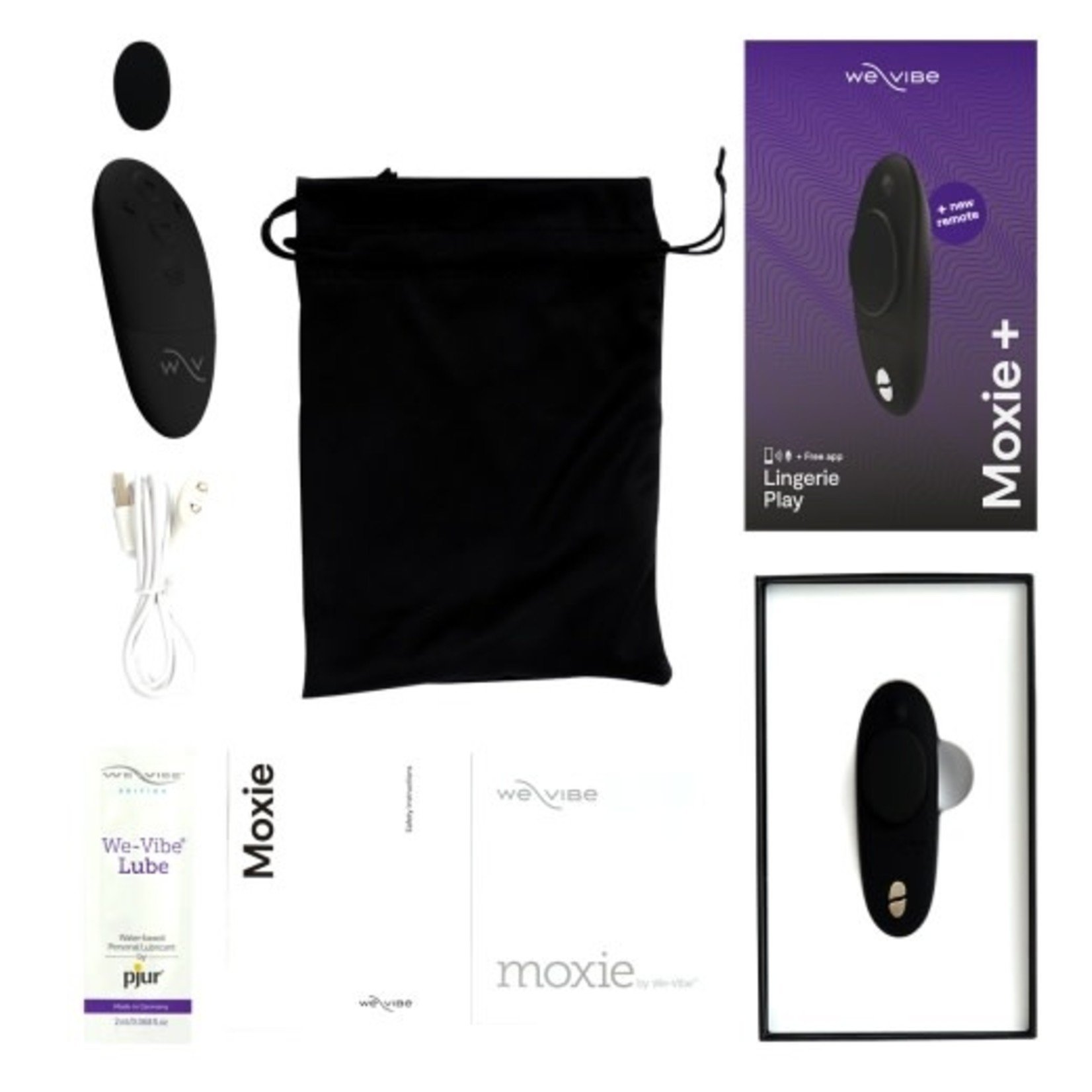 WE-VIBE WE-VIBE MOXIE+ - WEARABLE CLITORAL VIBRATOR - BLACK